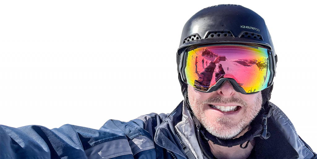 Bottom section (Happy skier, mirrored goggles)